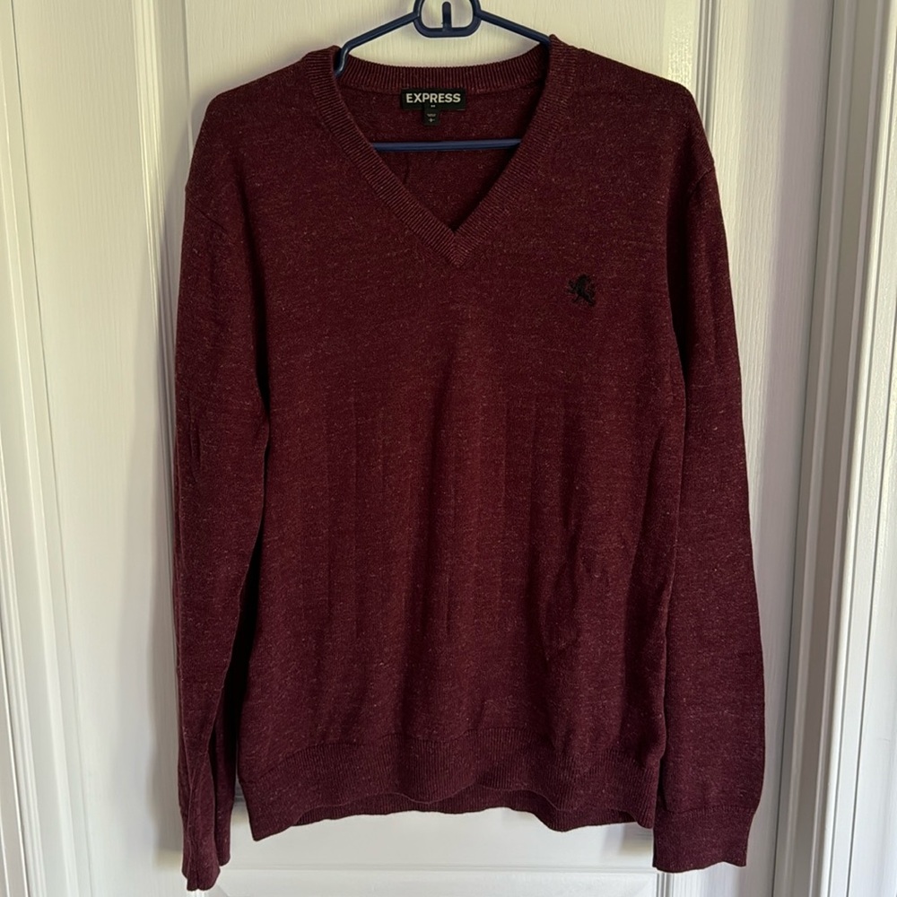 Maroon express v neck sweater